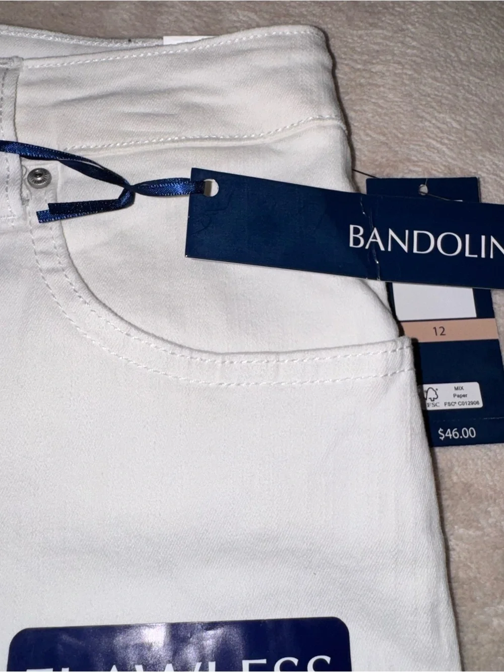 Bandolino White Denim bedazzled Shorts